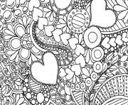 Coloriage doodle adulte amour